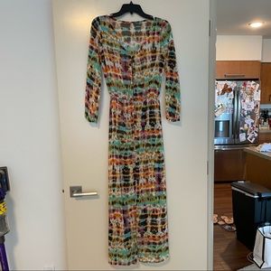Colorful Maxi Dress Cover Up Size M